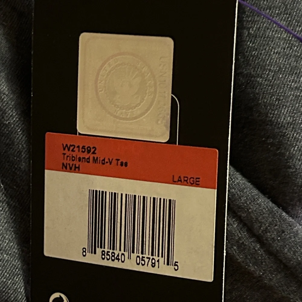 Nike Heathered Gray V-Neck‎ U.S. Navy Tee with Yellow Logo NEW Size Large